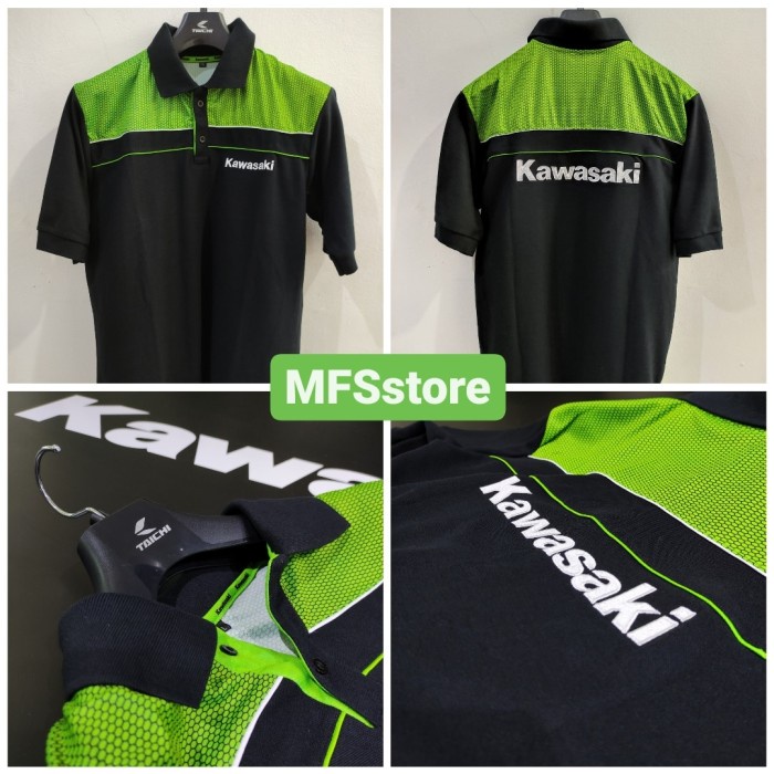 MOTOR-JAKET- DISKON ORIGINAL POLO KAWASAKI APPAREL RACING TEAM NINJA ZX25 250 KAOS -JAKET-MOTOR.