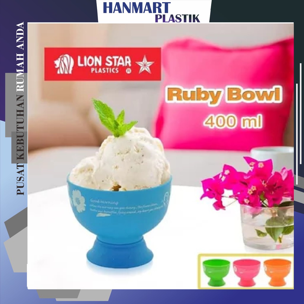 Gelas Mangkok es krim 400 ml lion star mangkuk ruby bowl / GC-14