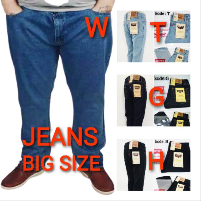  celana  jeans  jumbo pria  celana  Levis jumbo ukuran  besar 