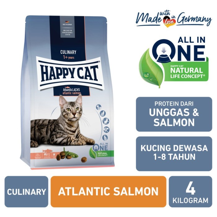 

Happy Cat Culinary Atlantic Salmon 4Kg - Makanan Kucing - Cat Food - BARU