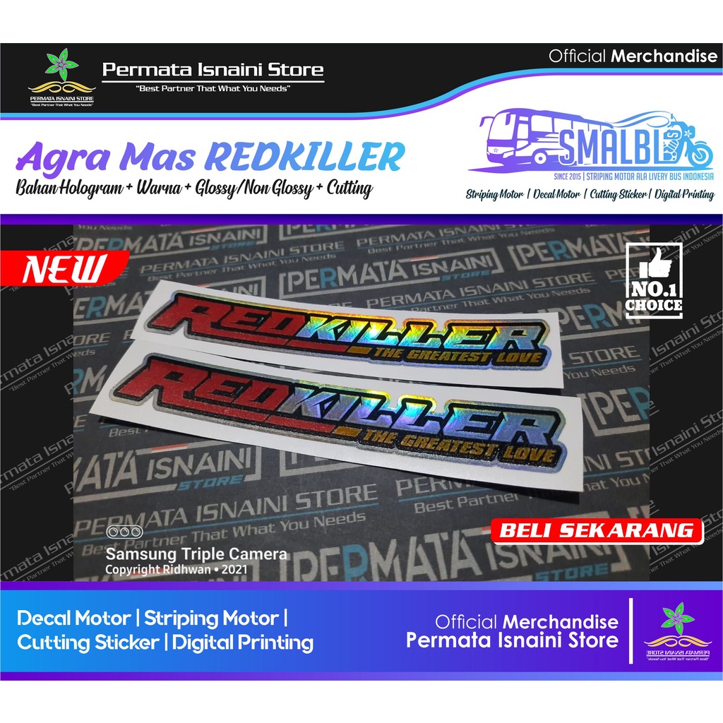 Sticker Hologram Julukan Agra Mas REDKILLER HDD004 ala Bismania by PIS