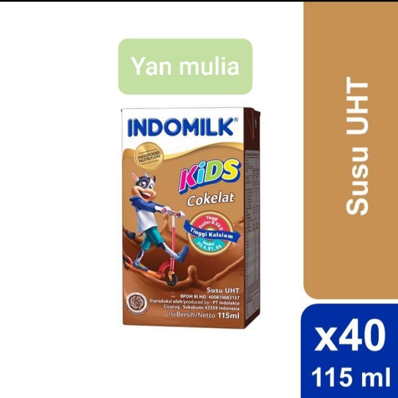 Indomilk kids susu uht 125ml 1 dus isi 40 pcs
