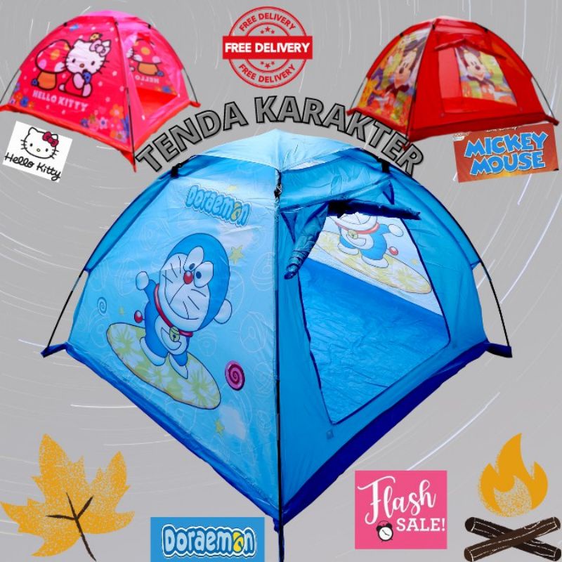 Tenda Mainan Anak Rumah Rumahan Karakter Hellokitty/Doraemon/Mickey Mouse Tenda Murah Anak