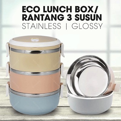 rumah_kita2020Rantang Stainless 5 Susun Utk Toples Kue DLL GRATIS 5 Tutup Bening Rantang Stainless LUNCH BOWL GOOD QUALITY / FRESH BOX COD MURAH Rantang Stainless Tahan Panas Kedap Udara Makanan Awet Protect Fresh Box Kotak Makan Rantang Susun Kotak Makan