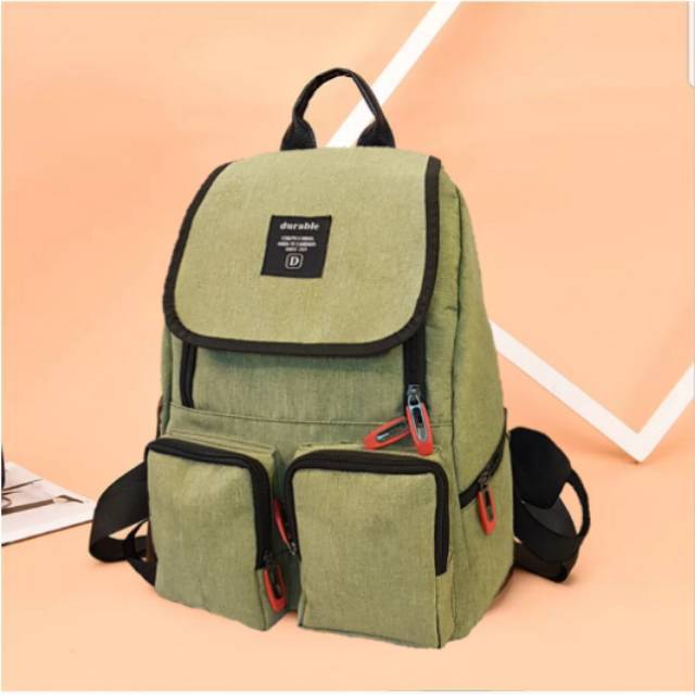 Ransel Preppy Tas Bahu Gaya Korea Pemuda Fashion Wanita Ransel Laptop Tas Sekolah untuk Remaja Anak Perempuan Anak Laki-laki Tas Buku Travel