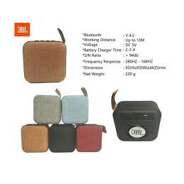 Speaker Bluetooth Mini JBL T5 Wireless Speaker Portable Music JBL-3