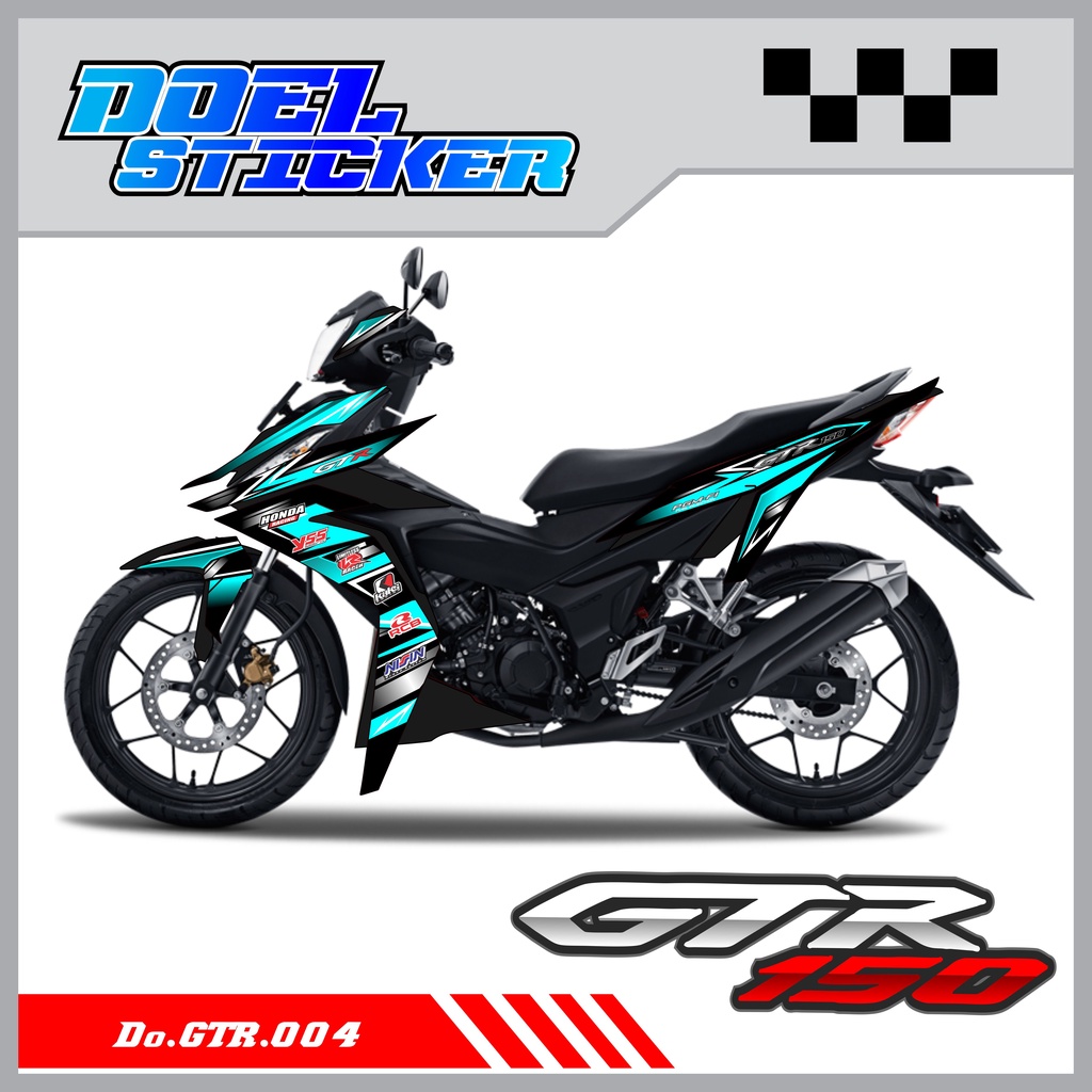 STICKER STRIPING GTR 150 - STICKER STRIPING LIST VARIASI HOLOGRAM , CROME GTR 150 DOEL 004