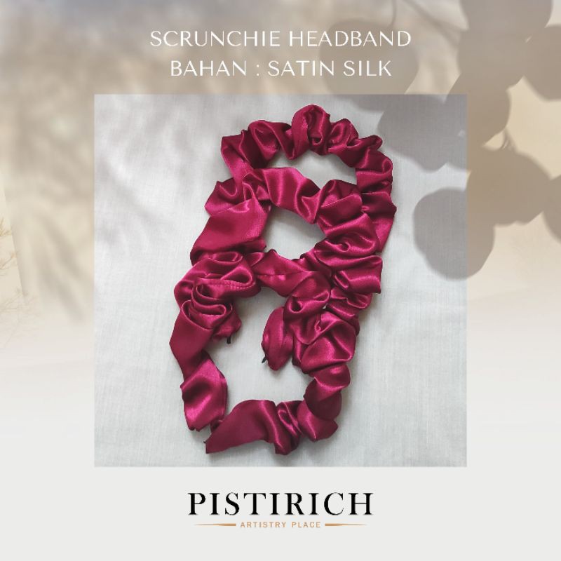 Bando scrunchie / Bando kerut / Scrunchie headband /Bando Christmas Natal merah scrunchie model kore