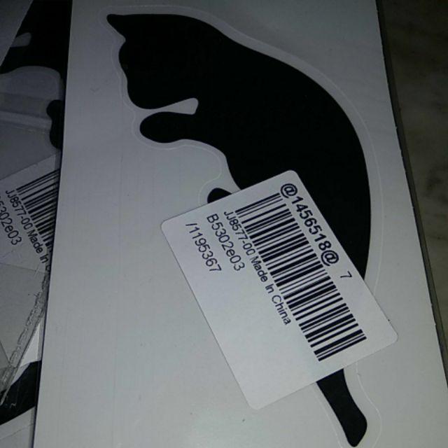 6x10cm Stiker Saklar Dinding Pvc Removable Gambar Kucing Hitam