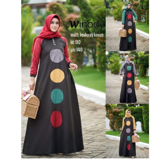 Dress Kombinasi Winody