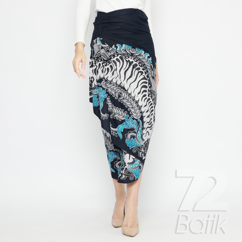 ROK BATIK SPAN Skirt Lilit Aksara Kebaya Instan Modern Wanita Warna Biru Dongker Abu 726455 Cap 72 - Rok Batik Lilit Bawahan Skirt Kamen Kebaya Songket Batik Panjang Plisket Span Instan Jadi Bali Lembaran Premium Modern Untuk Wanita Kondangan