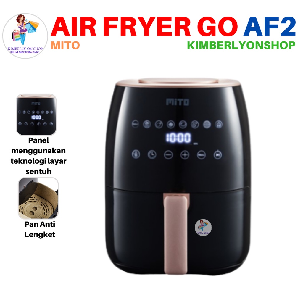 Air Fryer Go AF 2 Low Watt 3L Mesin Penggoreng Tanpa Minyak Mito