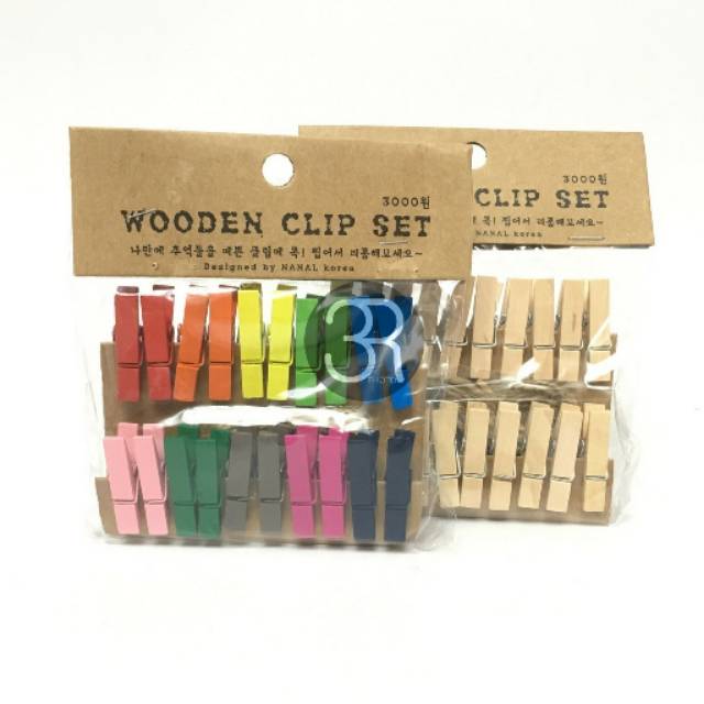 Wooden Clip klip Foto  polaroid  Gantungan  Jepitan Murah 3 5 