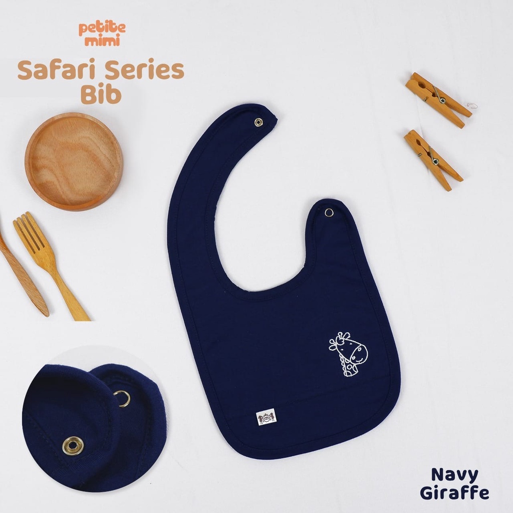 PETITE MIMI SAFARI SERIES BIB SEALIFE BIB SLABBER ANAK CELEMEK MAKAN ANAK TADAHAN ILER ANAK BAYI