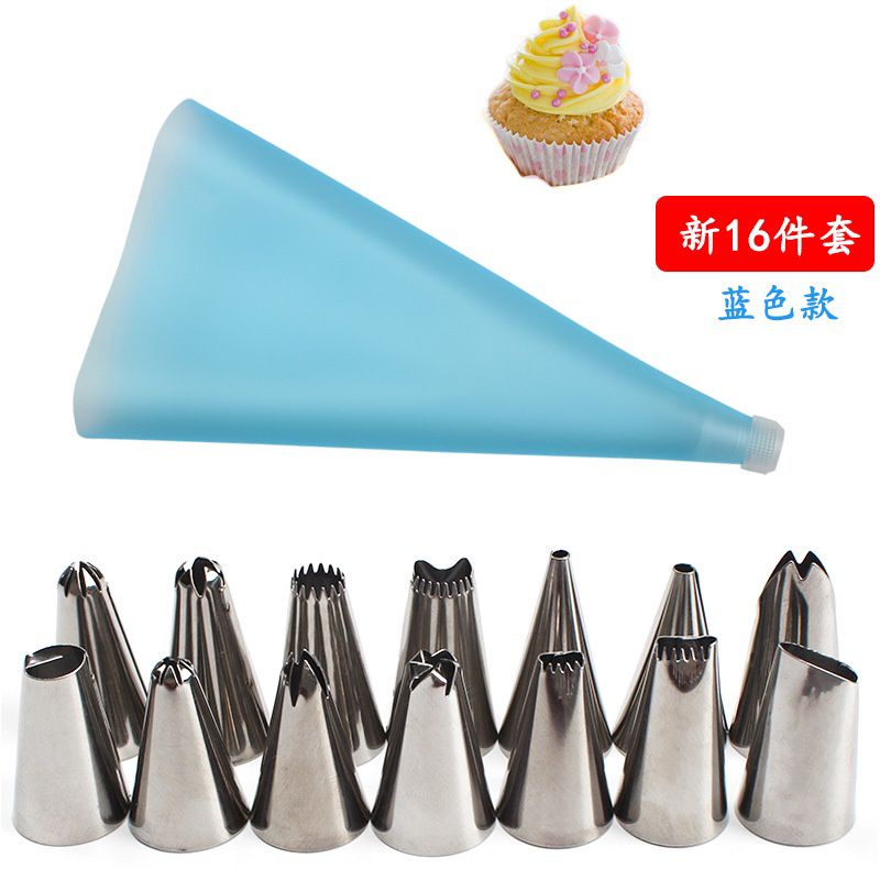 Spuit Icing Piping Bag Silicon Set Cake Decoration Cookie Spuit 16in1 Spuit Cake SPUIT