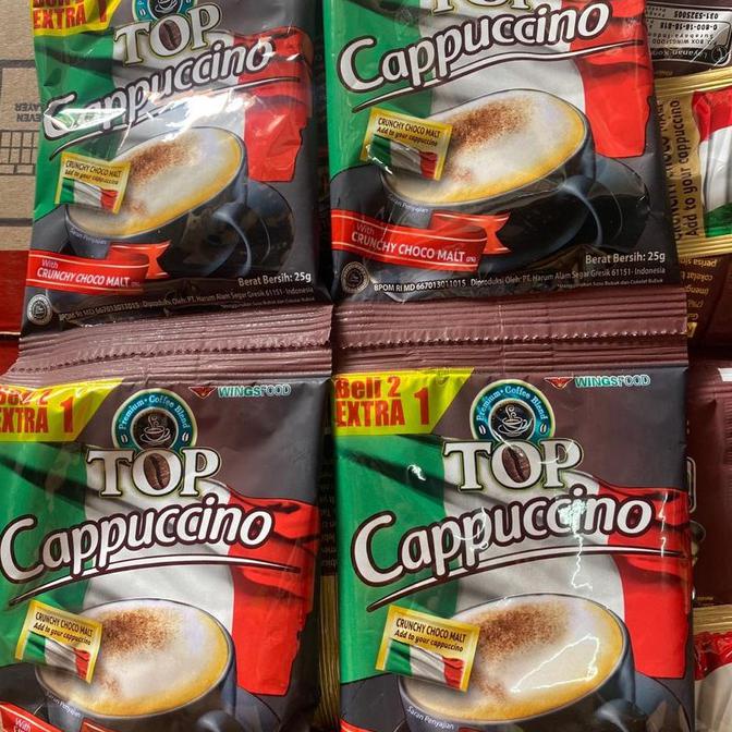 

Nikmati Isi 15 Sachet Top Kopi Cappucino Coffee Instant Bubuk Renceng 25 Gr Promo