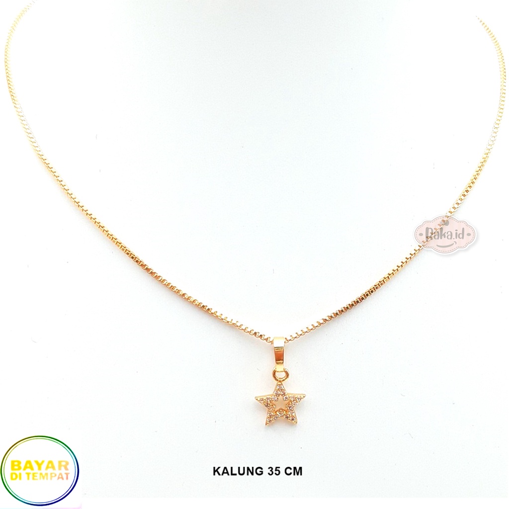 Kalung Anak Rantai Italy Motif Bintang Perhiasan Cantik Anak Lapis Emas 18k 816