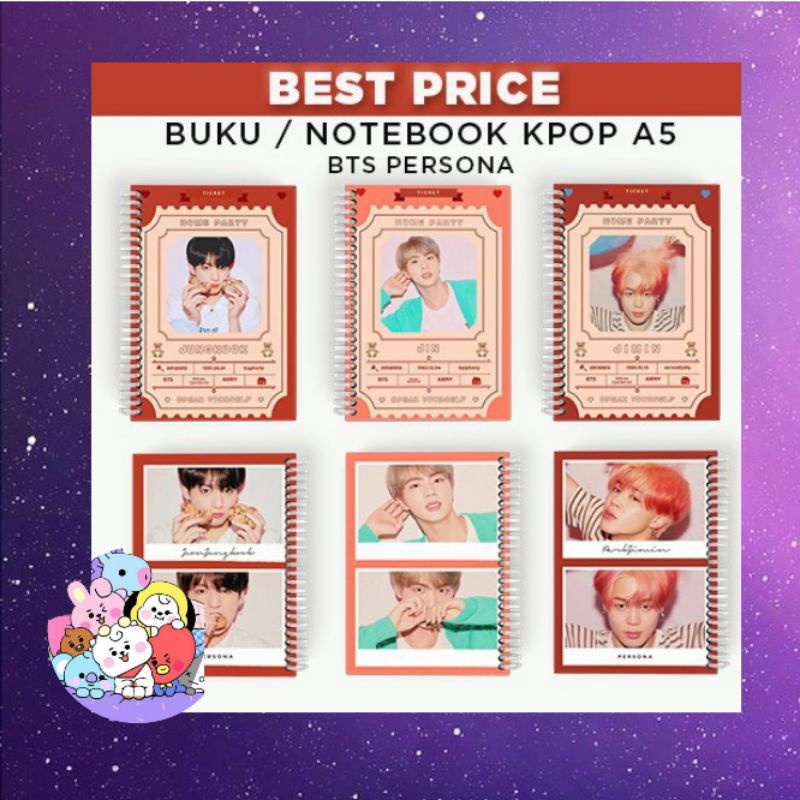 

[TERLARIS] Notebook A5 Buku Tulis Buku Catatan Planner Book KPOP BTS PERSONA SERIES 5 TERLARIS