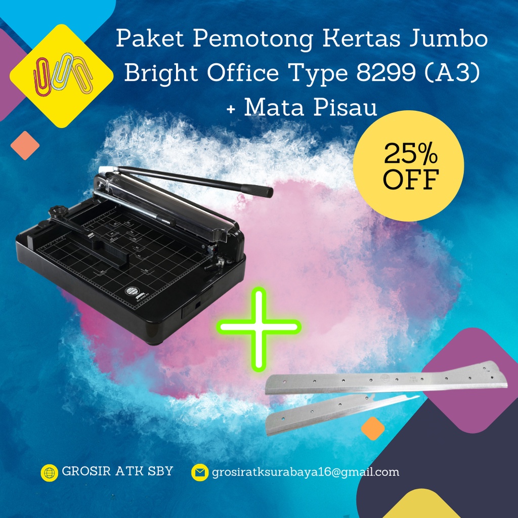 

Paket Pemotong Kertas Jumbo BO 868 A3 + Mata Pisau Potong