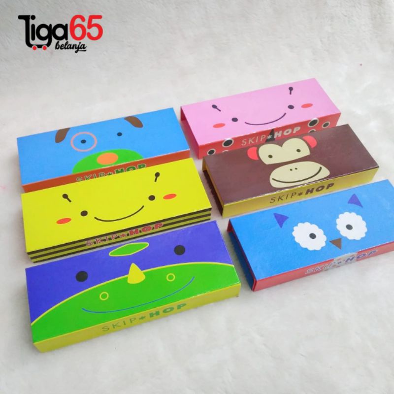 365 POUCH PENCIL BAG #40114 KOTAK Tempat Pensil / Pouch Penyimpanan pensil / Monster / Skiphops