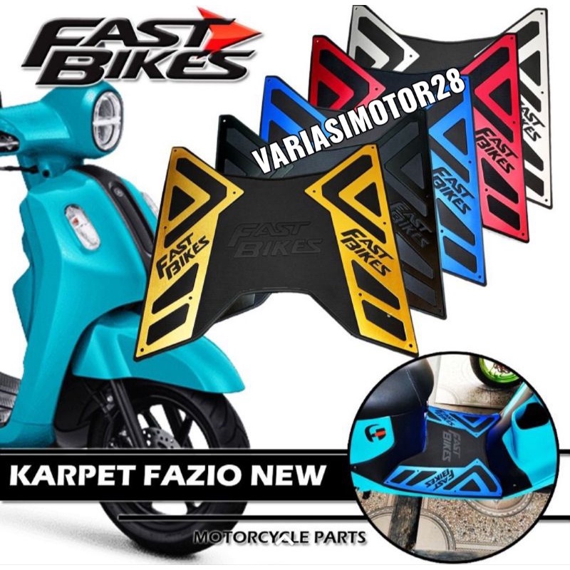 KARPET BORDES PIJAKAN ALAS KAKI YAMAHA FAZZIO 125 CNC FAST BIKES FAZIO FAZZIO