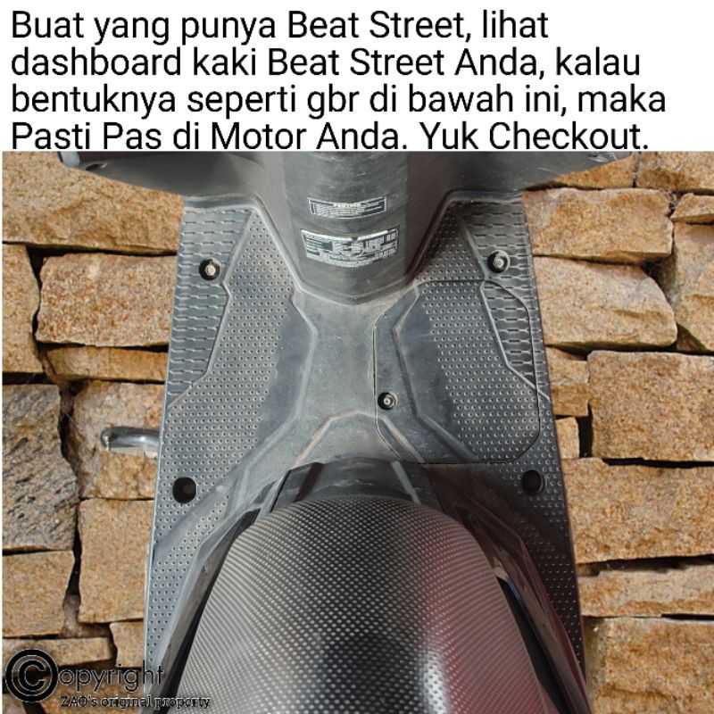 BEAT | Karpet karet Motor Beat ESP 2017 2018 2019 Bordes Beat Street pijakan alas kaki Tebal