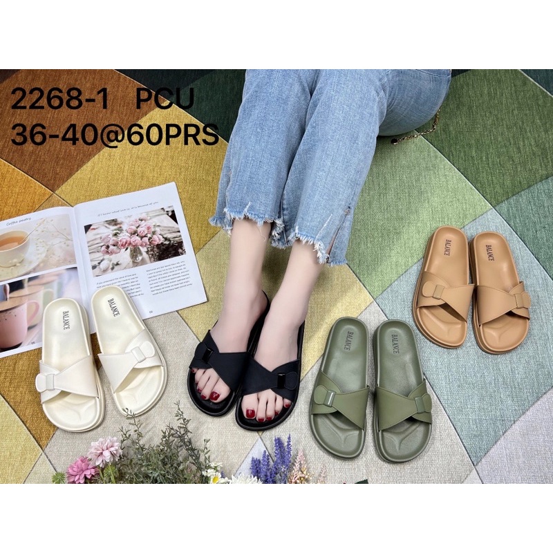 SANDAL WANITA JELLY KARET IMPORT BALANCE 2268-1