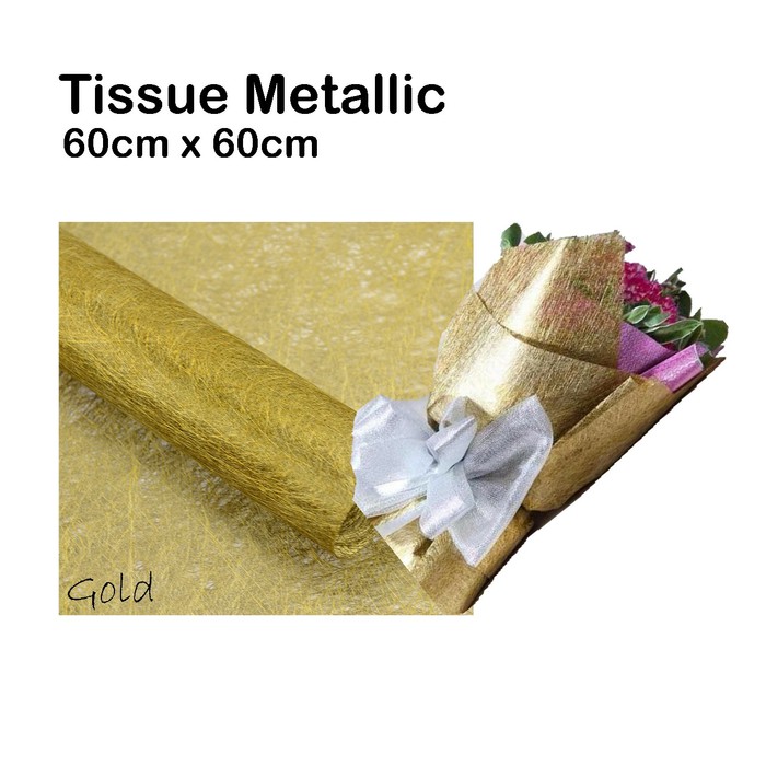 

Tissue Metallic Roll carang kertas kado paper flower wrapping