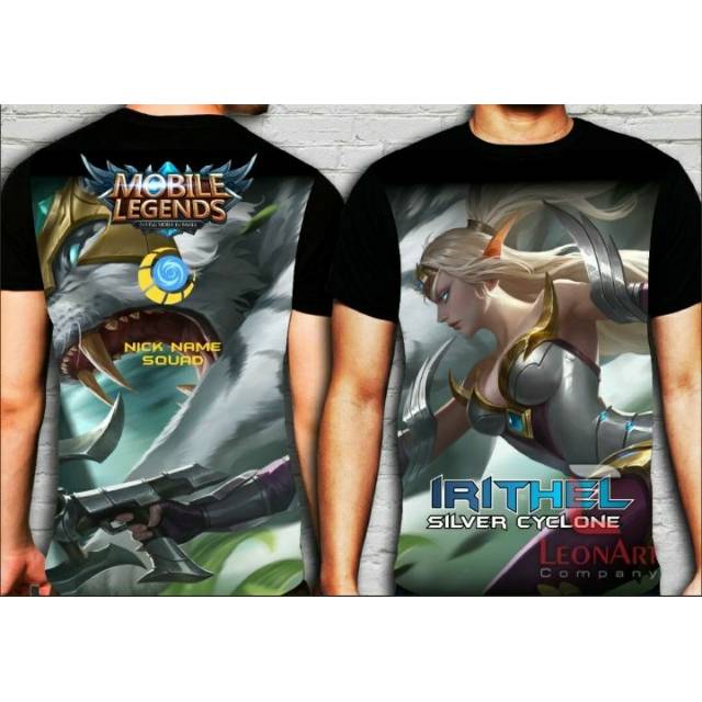 Irithel Clothes FREE add Squad & Nick - Baju Kaos Mobile Legend Original Moba