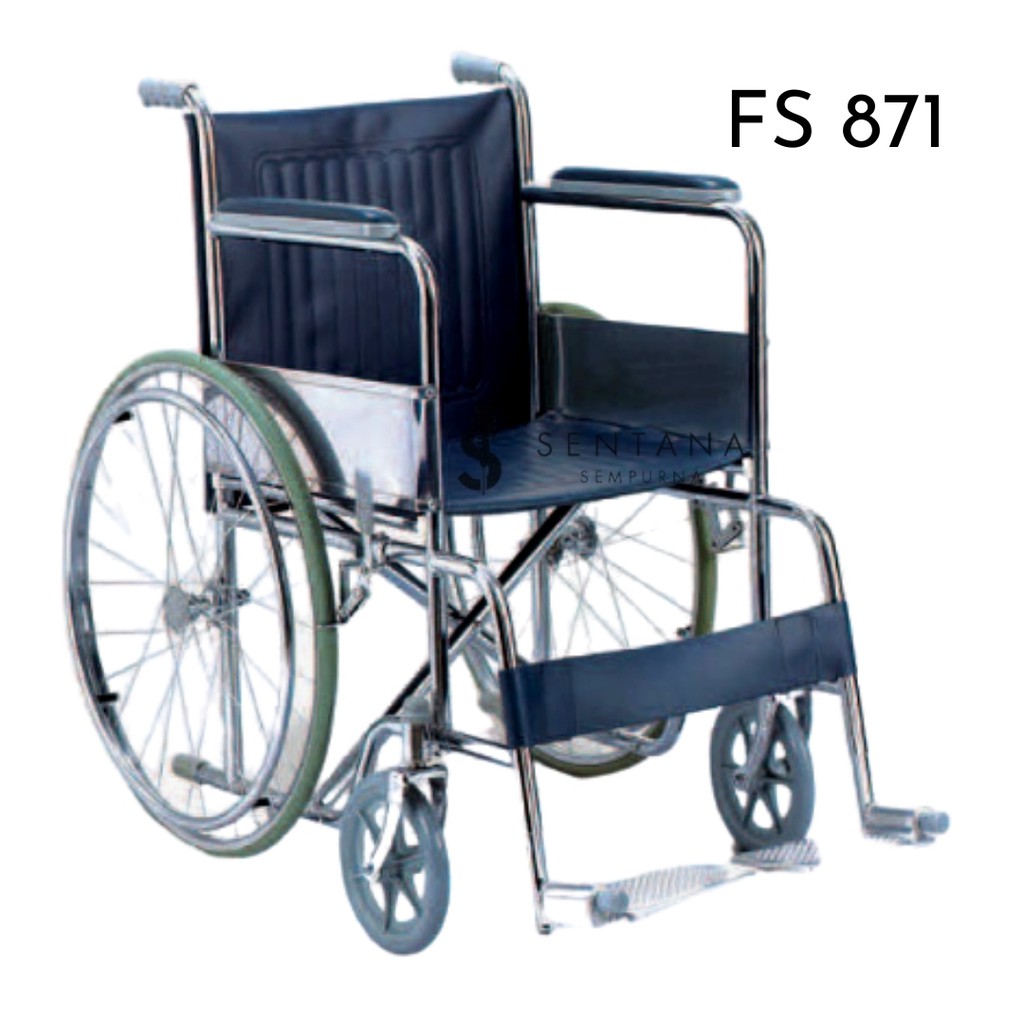 GEA KURSI RODA FS 871 / KURSI RODA STANDAR RUMAH SAKIT BAN MATI