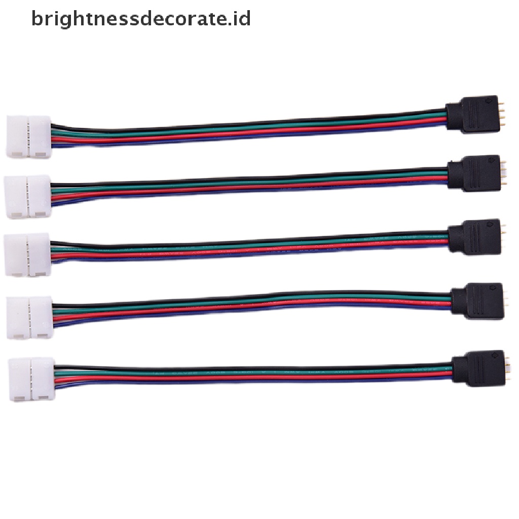 [birth] 10PCS 10mm 4 Pin Male Female PCB Connector Cable For RGB 5050 3528 LED Strip [ID]