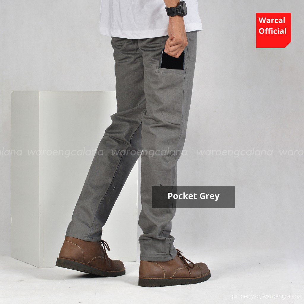 In One Chino Panjang Pocket Grey