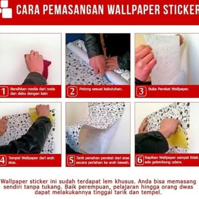 Wallpaper stiker motif garis hitam putih regradrasi