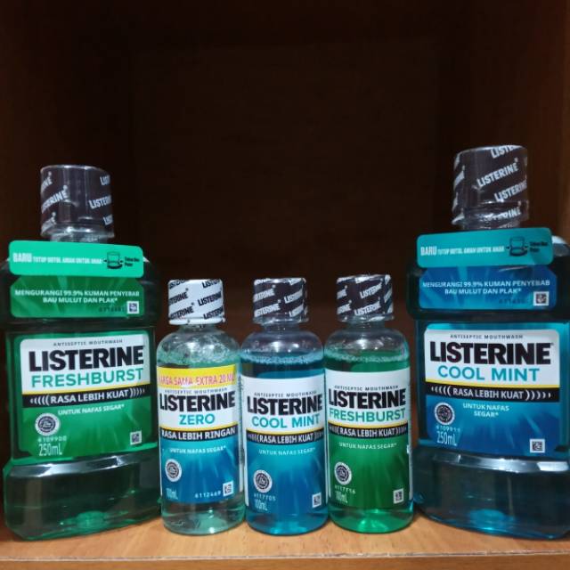 Listerine antiseptic mouthwash 250ml/100ml