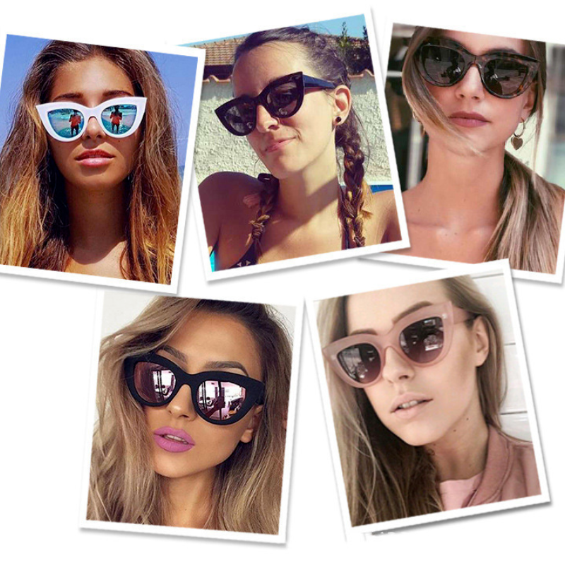 (YUZHU) COD Eropa dan Amerika Retro Cat Eye Sunglasses Kepribadian Fashion Sunglasses untuk Wanita