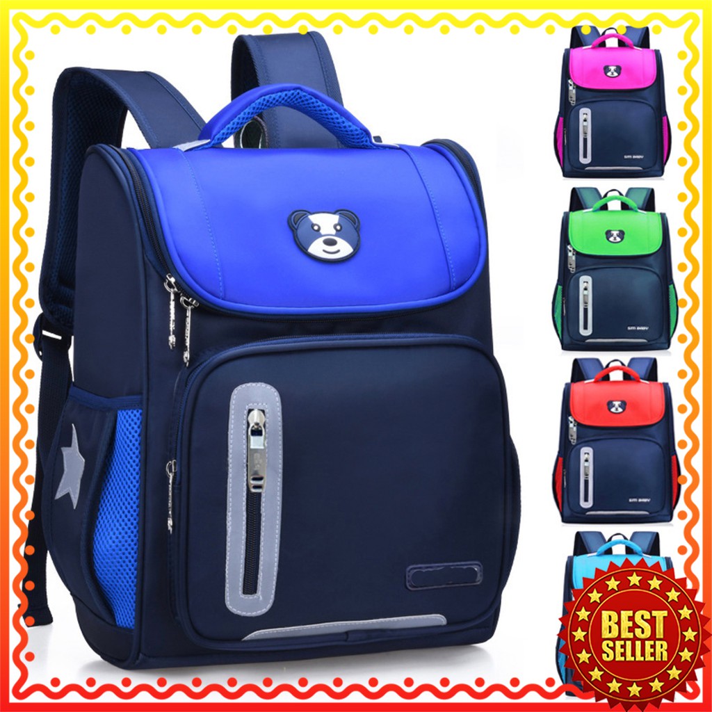 WWH09 Tas Anak Sekolah SD Ransel Panda Bear Impor Backpack Unisex TKM