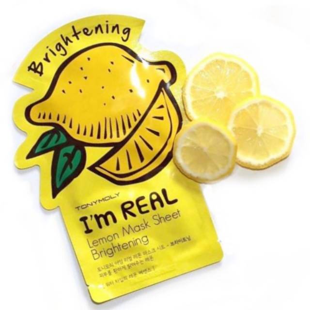 Tonymoly I'm Real Mask Sheet Lemon Sheetmask korea | Shopee Indonesia