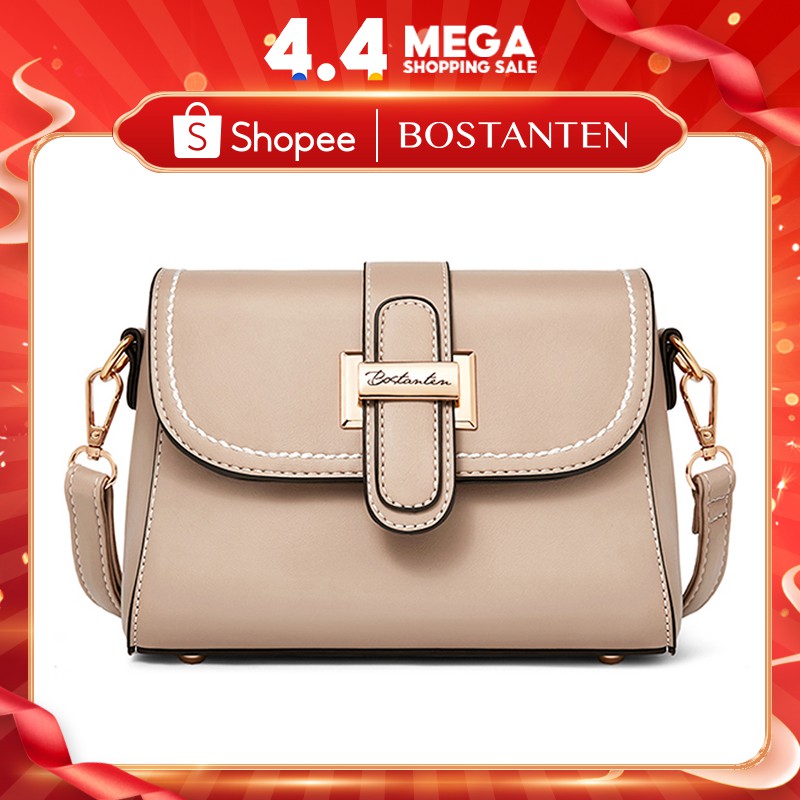 Bostanten Tas Bahu Kulit PU Fashion Wanita Kasual
