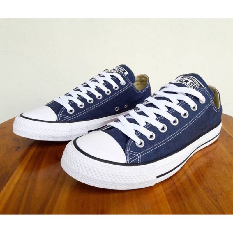 Sepatu Convers Pria Wanita Sepatu Sneakers Sepatu Sekolah Converse Pendek Biru Navy