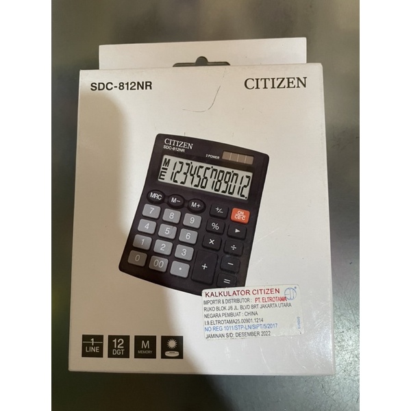 

kalkulator citizen sdc-812nr