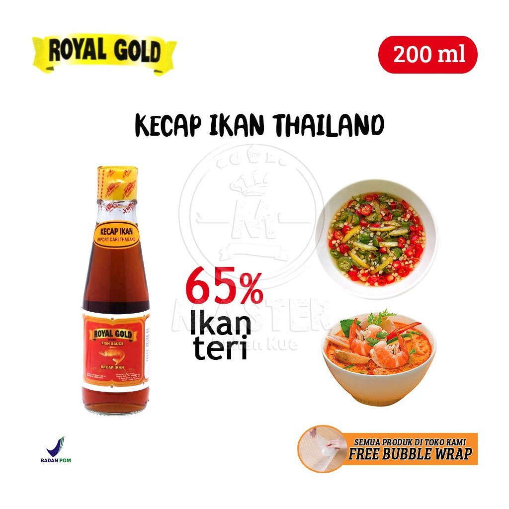 

Kecap Ikan Thailand 65% / Fish Sauce / Fish Gravy Royal Gold [200 ml]