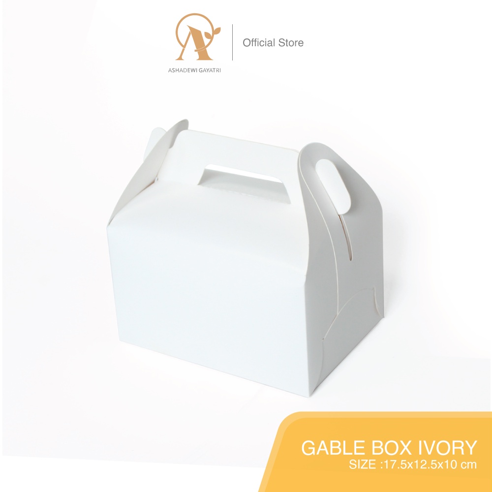 

Ashadewi Gayatri - Gable Box Ivory White : 17.5x12.5x10 cm / box thinwall / box hampers dessert