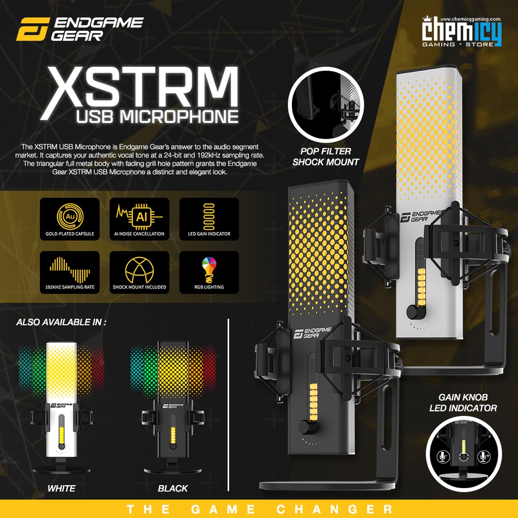 Endgame Gear XSTRM RGB USB Condenser Gaming Microphone