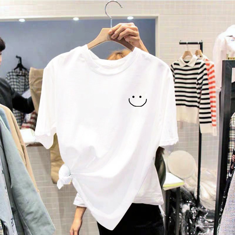 MYSTIQUE.ID-BAJU KAOS EMOJI SMILE T-SHIRT LUCU DAN AESTHETIC