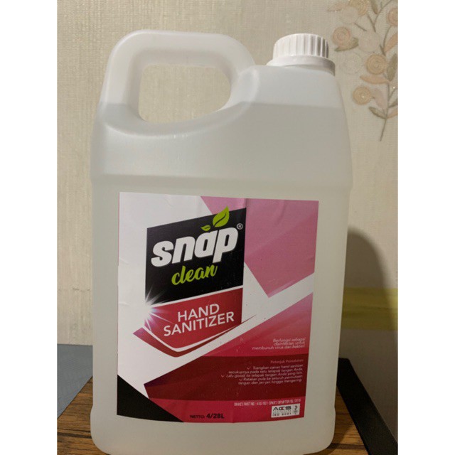 GOJEK/GRAB Hand Sanitizer Snap Clean 4 Liter Antiseptic