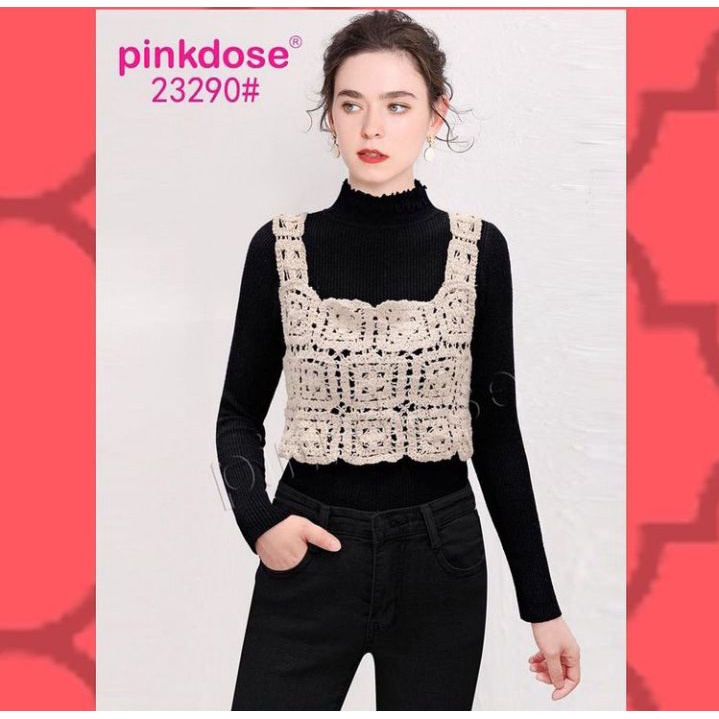 CROCHET VEST PINKDOSE/ROMPI/ROMPI RAJUT/PINKDOSE