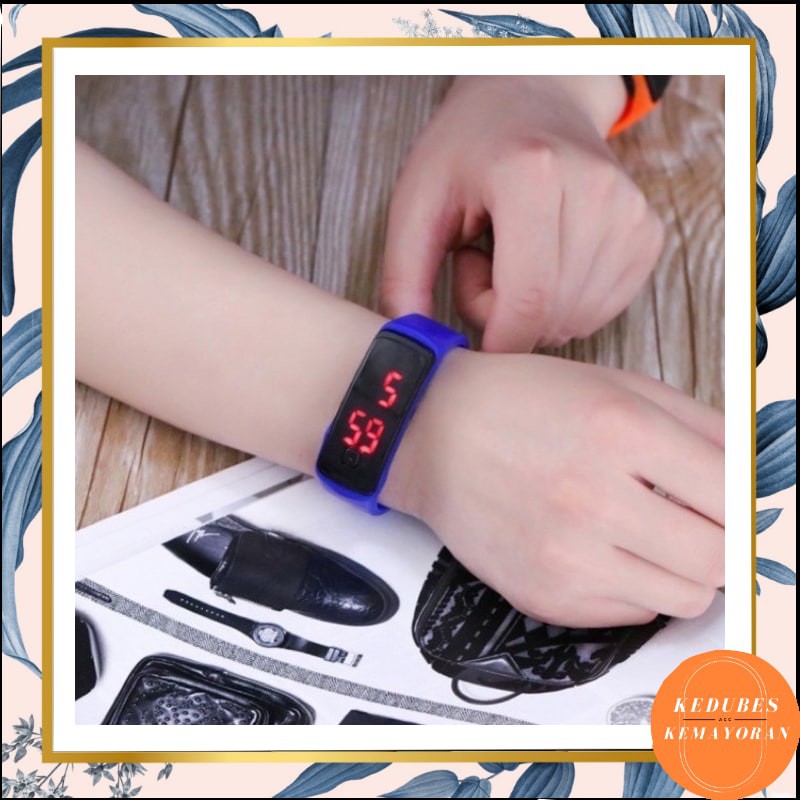 Jam Tangan Sport LED Digital Anti Air Strap Karet Watch Jam Tangan Fashion Murah Import