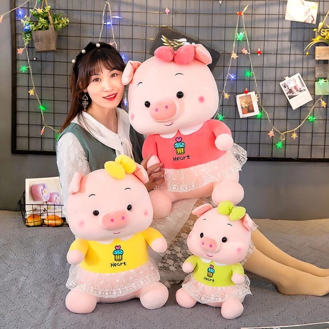 Boneka Pig Piggy Pakai Rok Renda Terbaru Boneka Babi Besar Halus Lembut dan Lucu Ber SNI