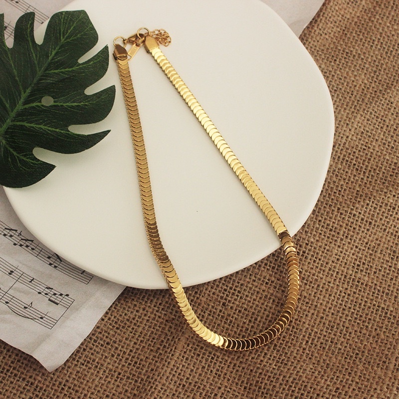 Kalung sisik ular tebal premium titanium korea style anti karat