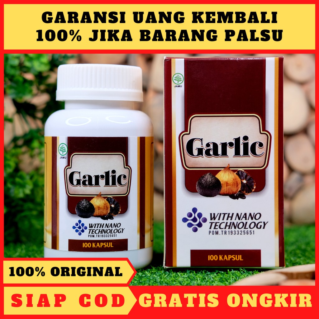 Garlic 100% Black Garlic - Obat Stroke, Bells Palsy, Darah Tinggi, Penyumbatan Pembuluh Darah - ASLI
